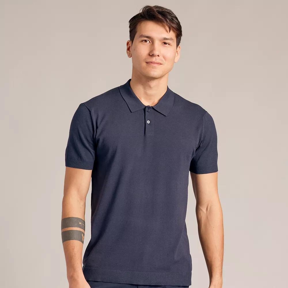 Men's True Classic Stretch Short Sleeve Sweater Polo, Size: XL, Blue Product Image