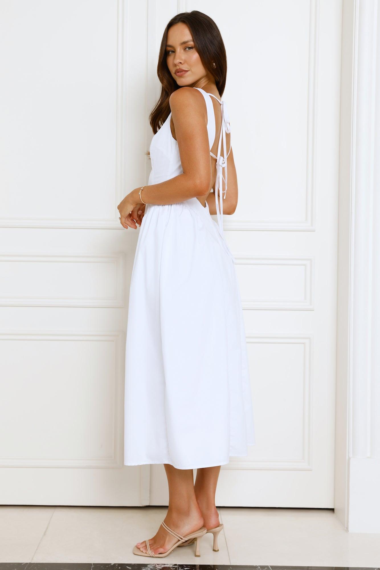 Style Spectacular Midi Dress White Product Image