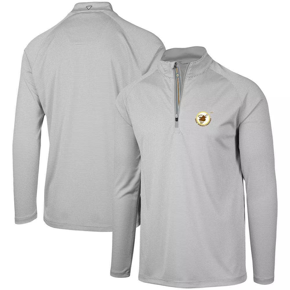 Men's Levelwear Gray Minnesota Twins Orion Historic Logo Raglan Quarter-Zip Jacket, Size: Small, Grey Product Image