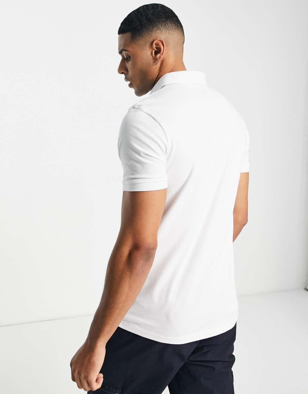 BOSS Orange Passenger polo top in white Product Image
