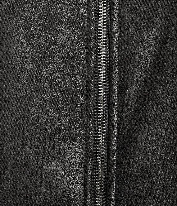 C&V Chelsea & Violet Zip-Front Sherpa Collar & Faux Suede Jacket Product Image