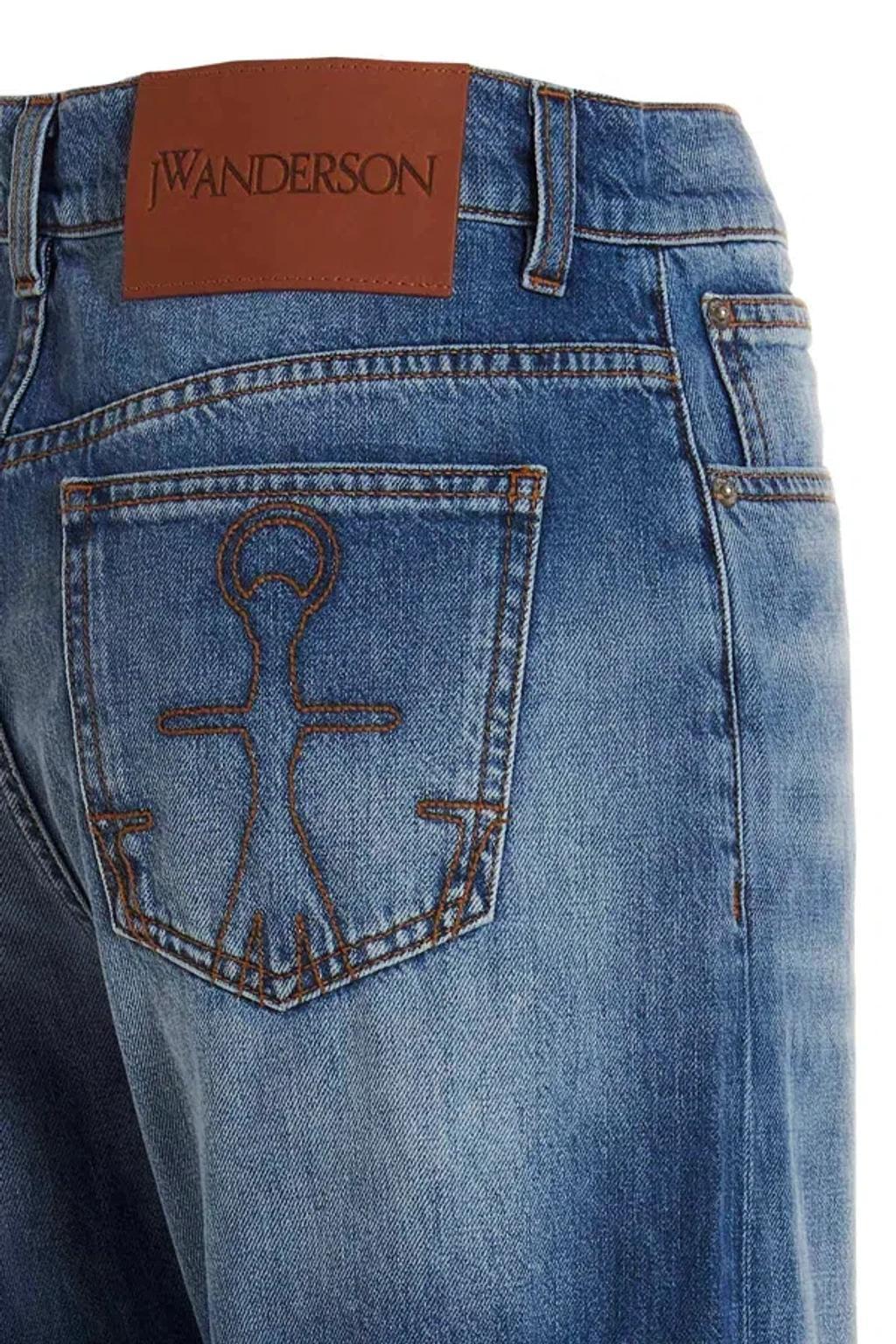 JW ANDERSON Maxi Turn-up Jeans In Blue Product Image