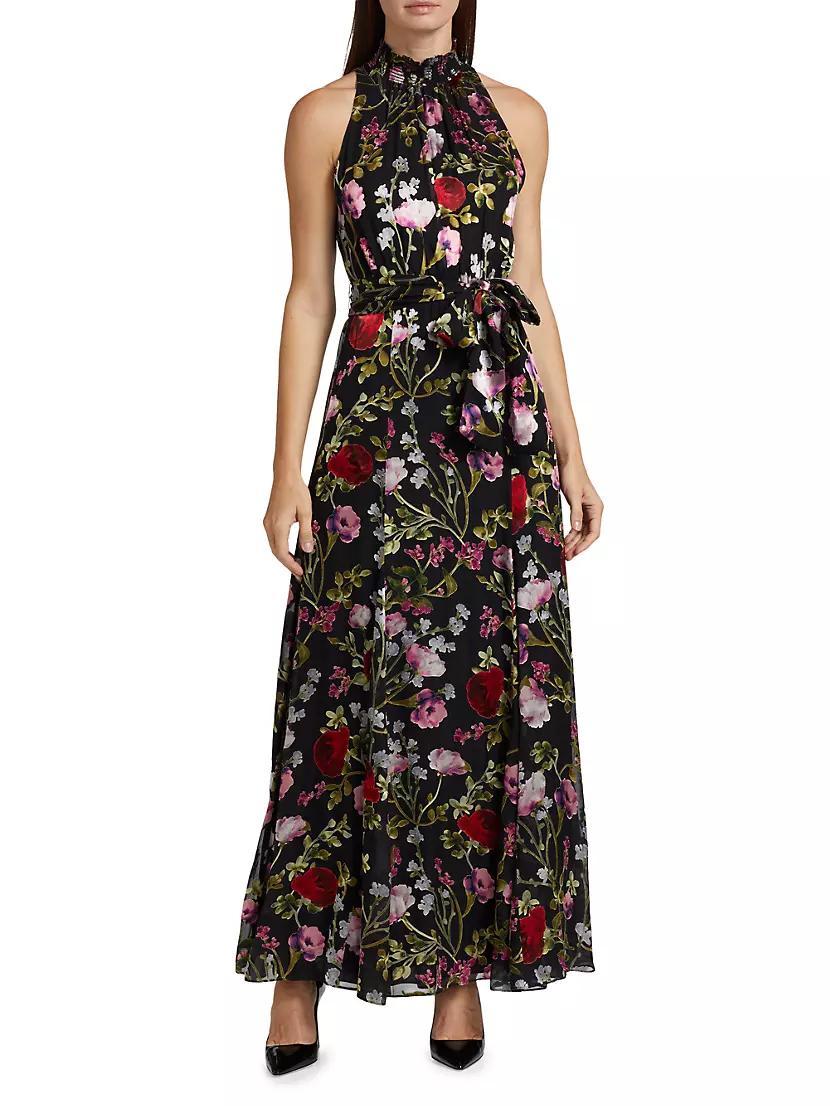 Dita Floral Burnout Maxi-Dress Product Image