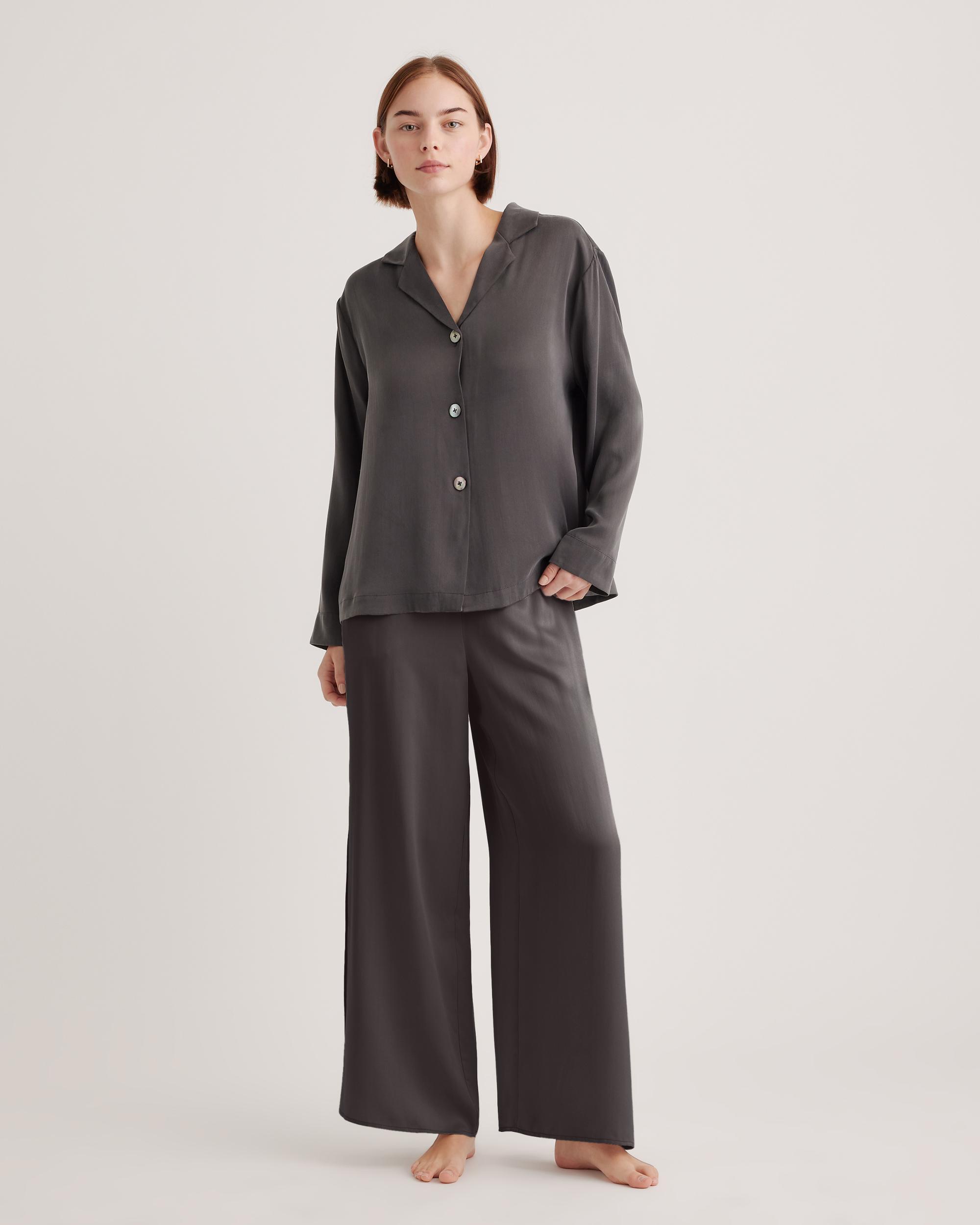 Quince | Women's Pajama Long Sleeve Top Size XL, Mulberry Silk Product Image