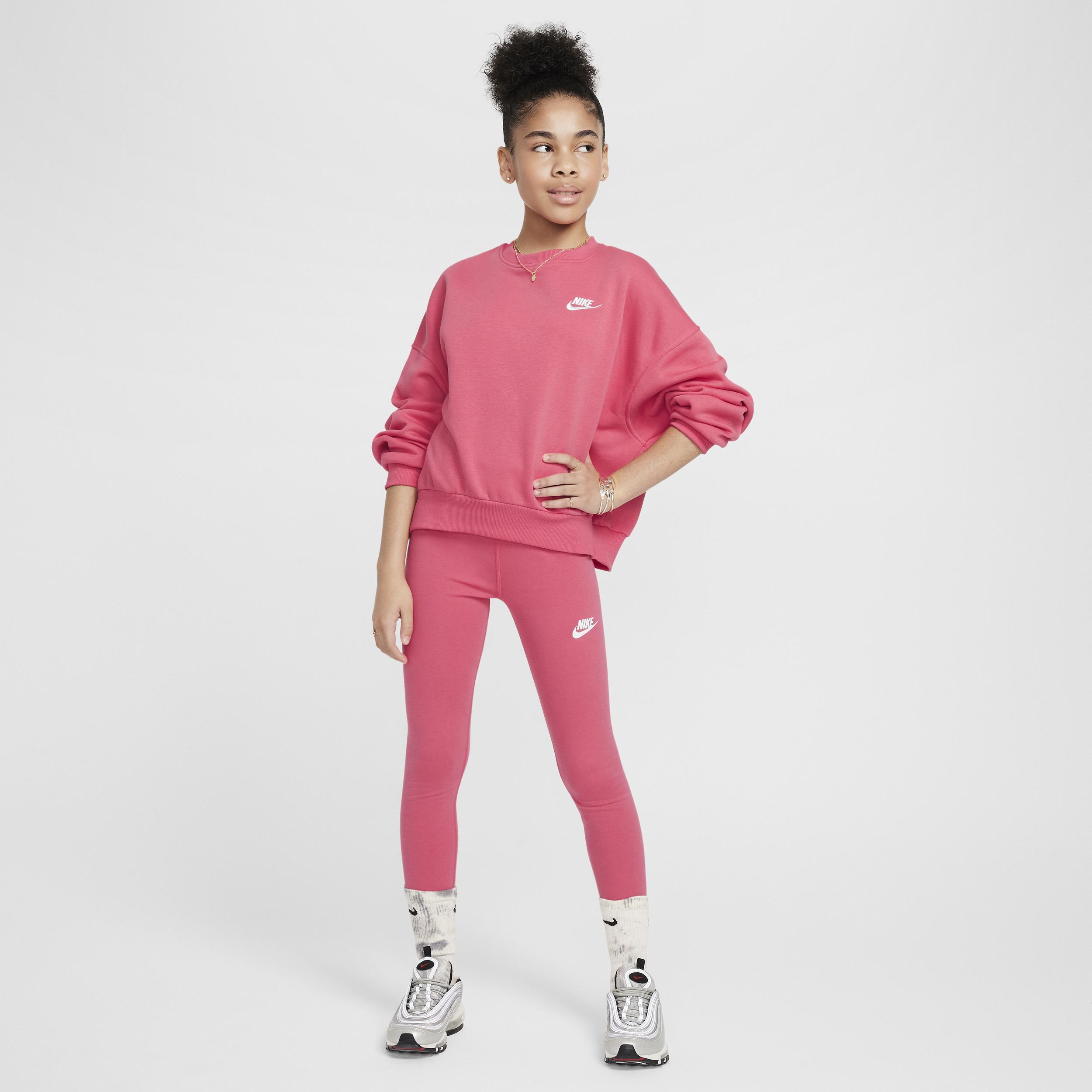 Nike Kids' Sportswear Club Fleece Crewneck Sweatshirt in Aster Pink/White at Nordstrom, Size Xs Product Image