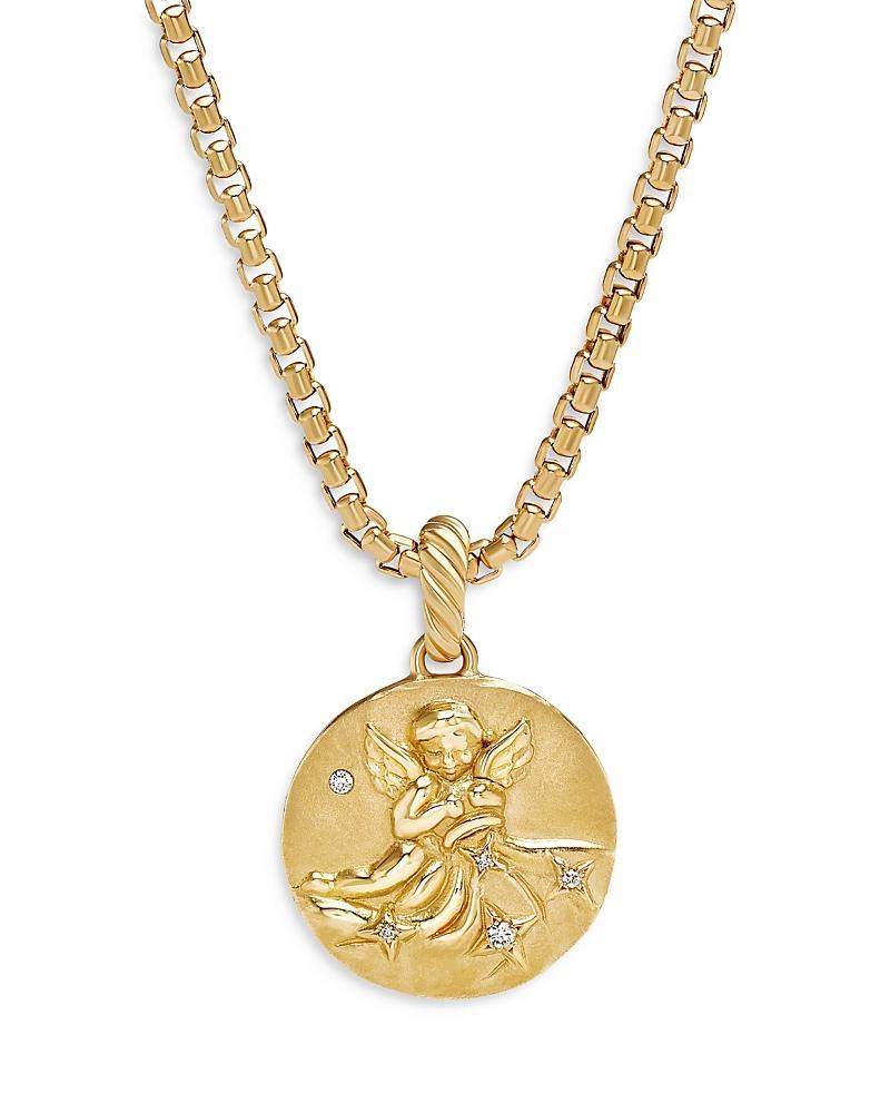 David Yurman 18K Yellow Gold Diamond Aquarius Amulet Pendant Product Image