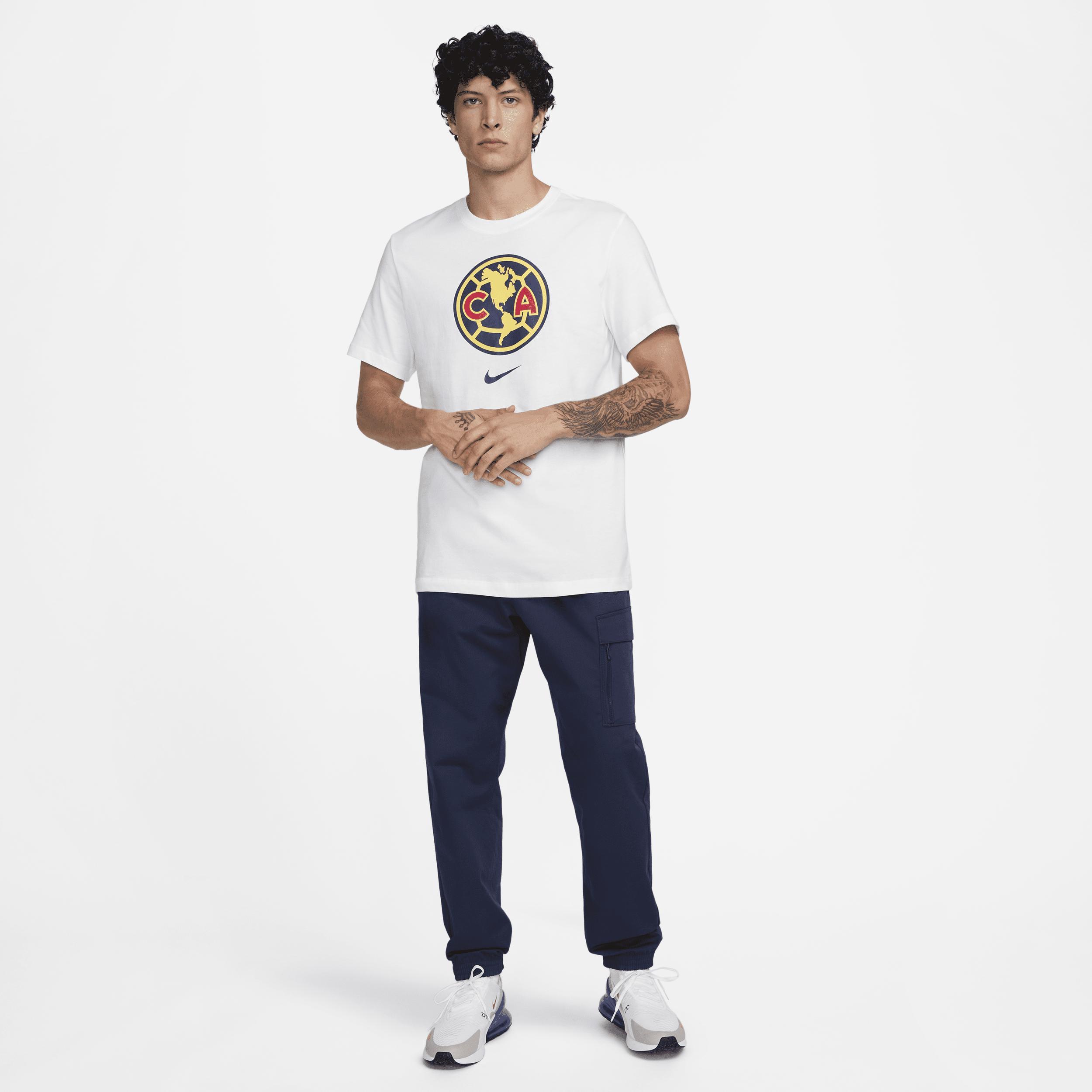 Men's Nike White Club America Crest T-Shirt, Size: Small, Caf White Product Image