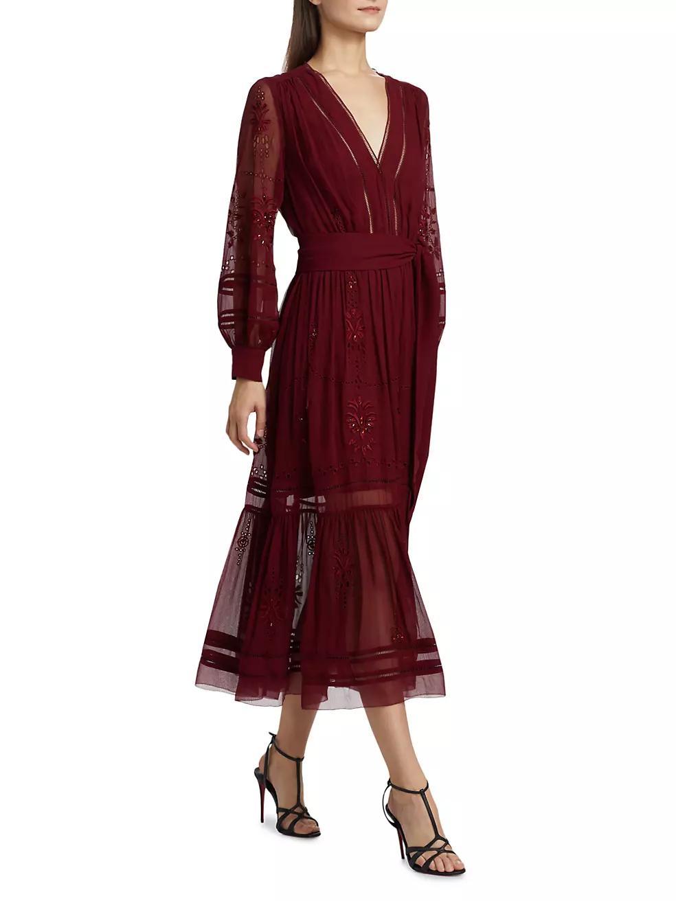 Sierra Silk Tie-Waist Maxi Dress Product Image