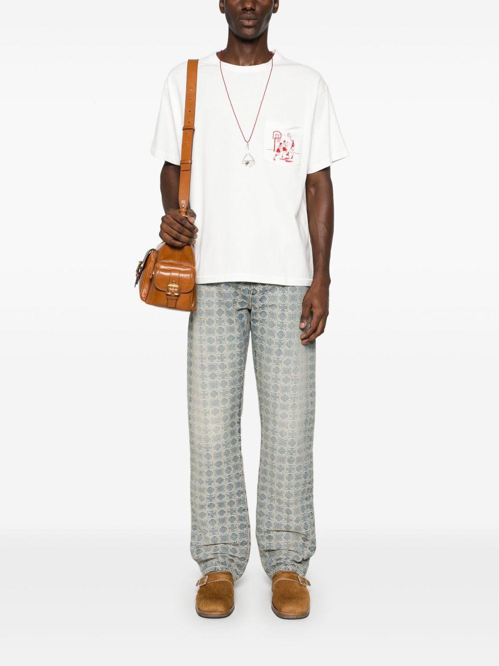 BODE Hoop-embroidered T-shirt In White Product Image