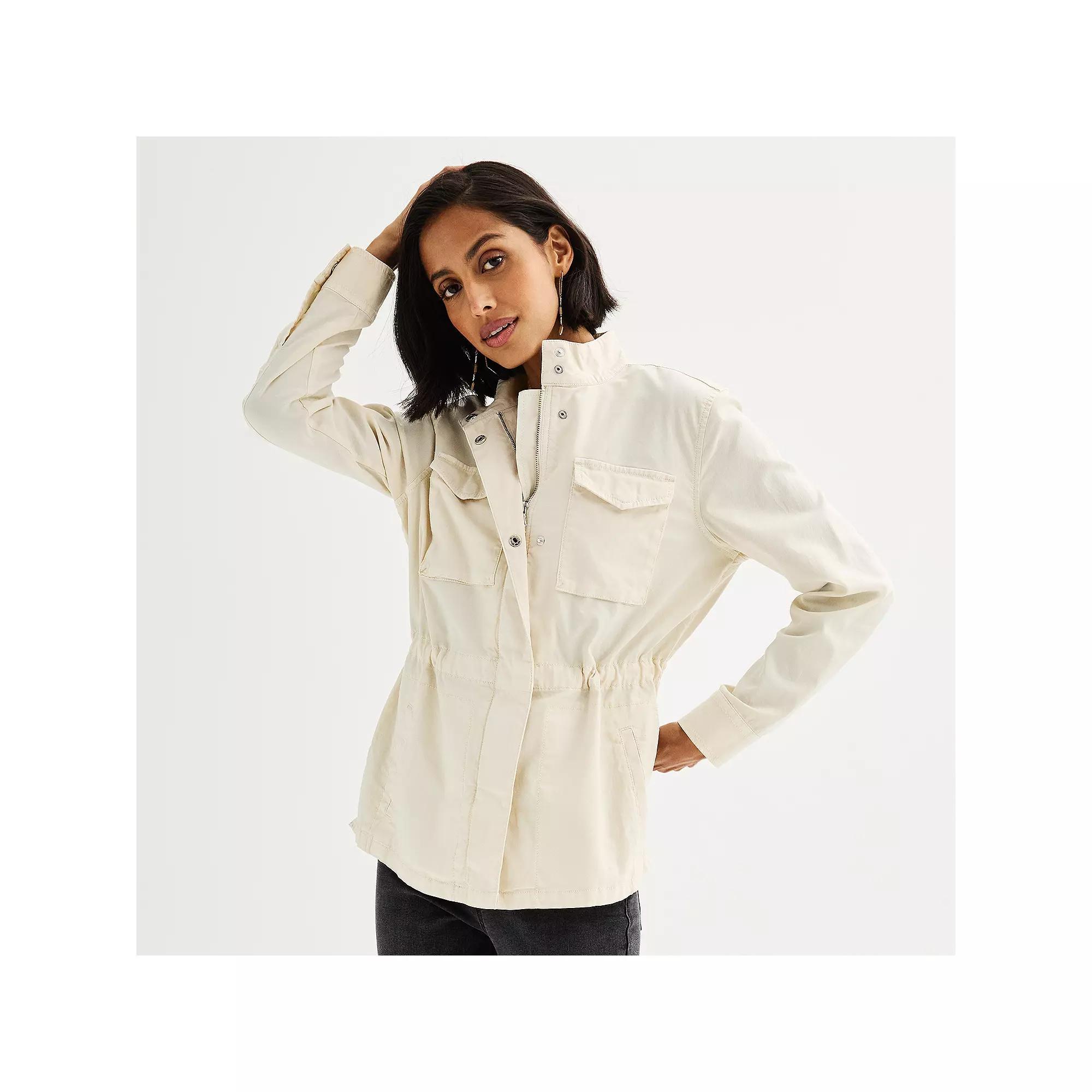 Women's Sonoma Goods For Life® Patch Pocket Utility Jacket, Size: XL, Lea Purple Product Image