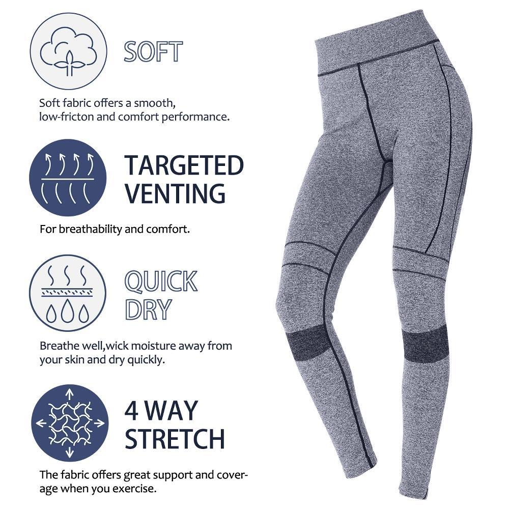Women's Tummy Yoga Pants Leggings High Waist Running Tights 4 Way Stretch, Girls Leggings Product Image