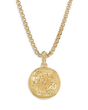 David Yurman 18K Yellow Gold Diamond Aquarius Amulet Pendant Product Image
