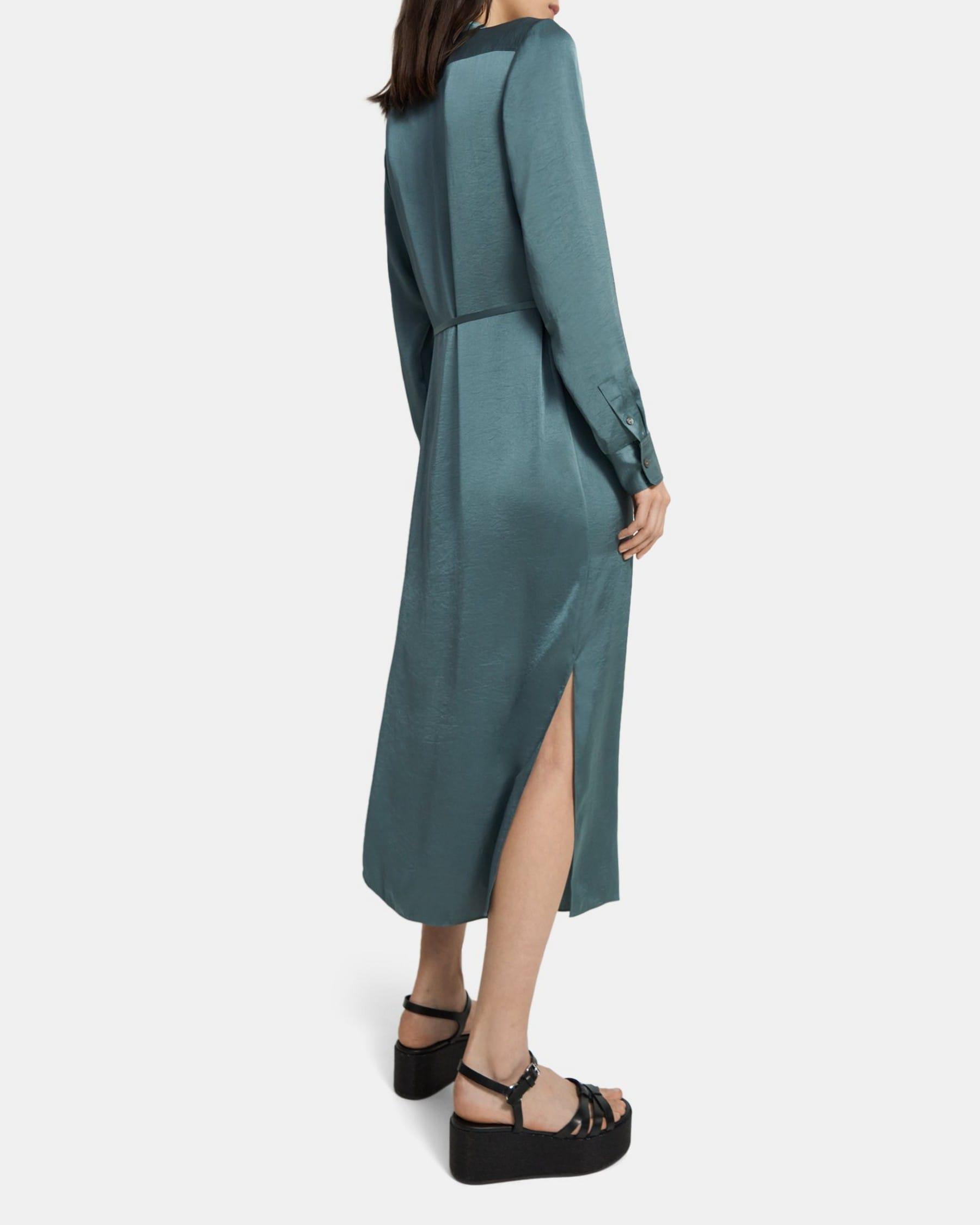 Utility Dress in Crushed Satin Product Image