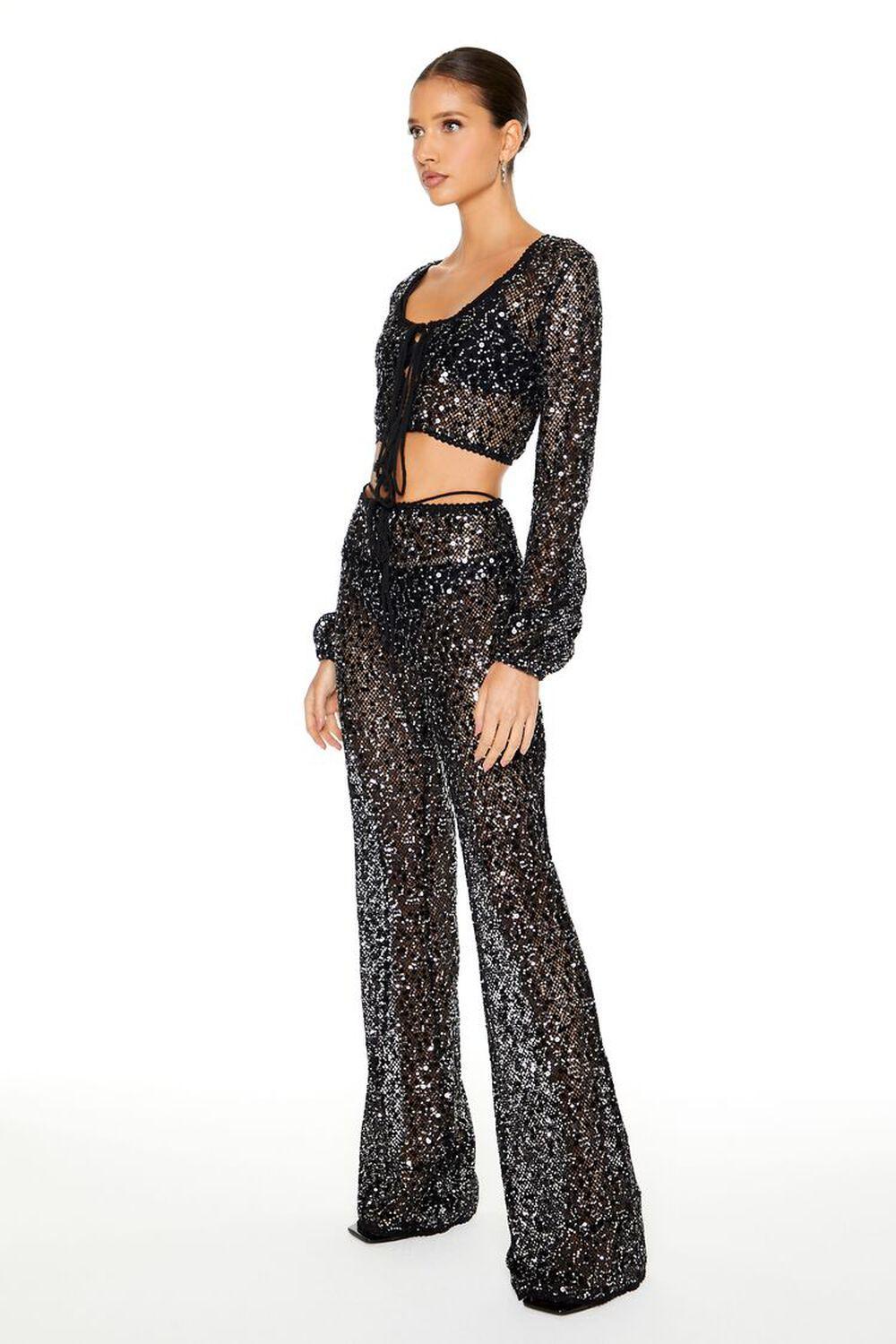 Sequin Crop Top & Pants Set | Forever 21 Product Image