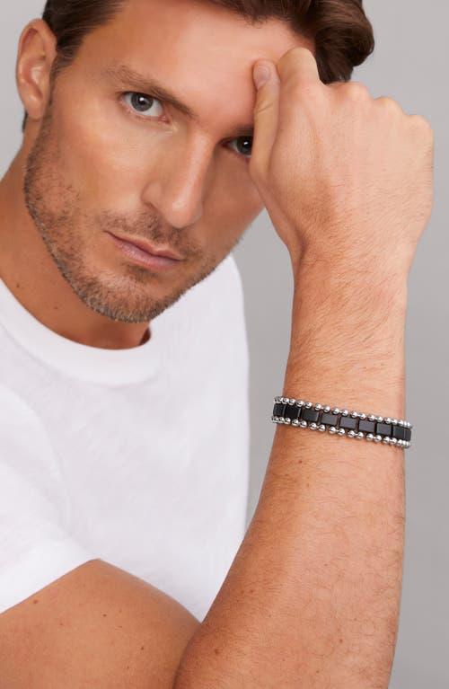 LAGOS Men's Anthem Ceramic Link Bracelet in Black at Nordstrom, Size 8 Product Image