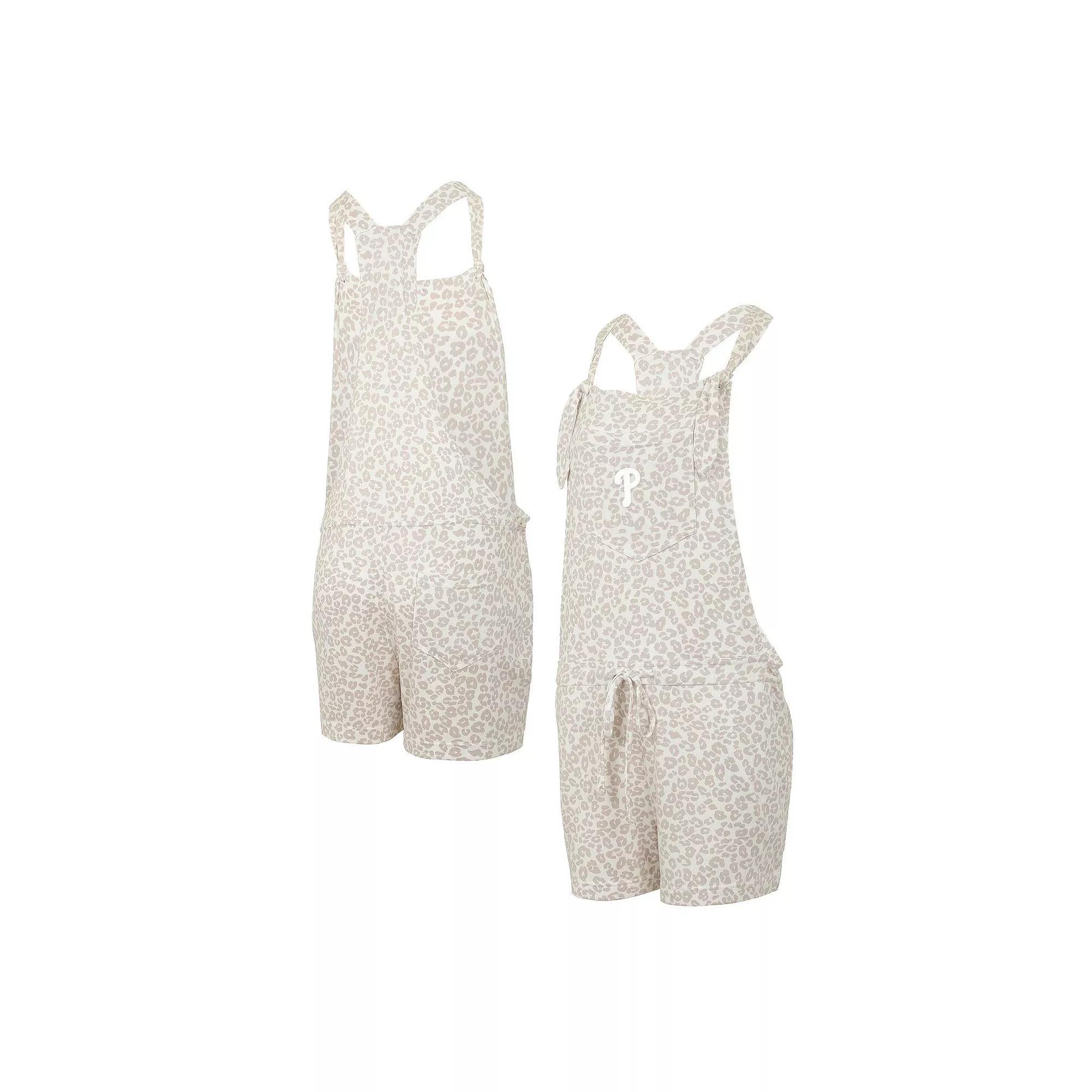 Womens Concepts Sport Cream Boston Red Sox Montana Hacci Knit Romper Overalls Product Image