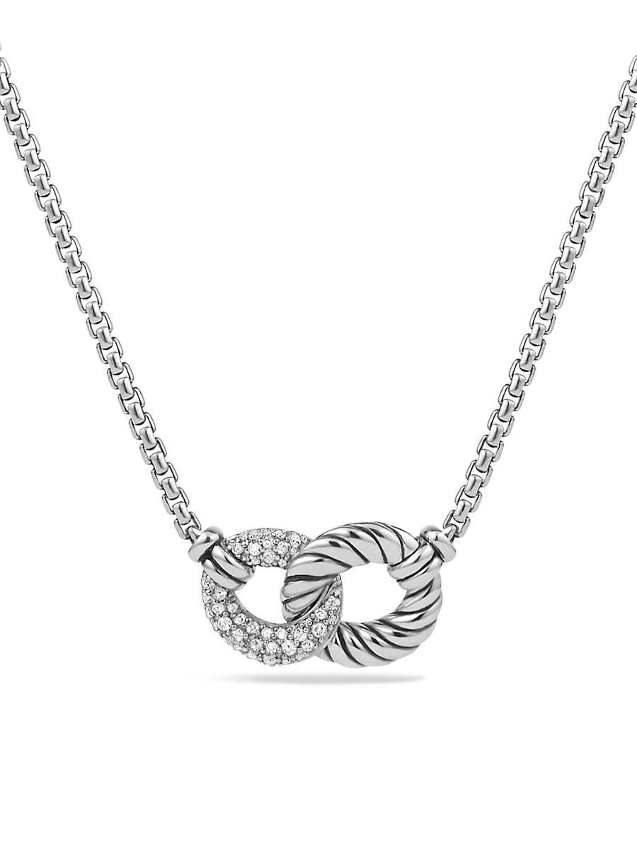David Yurman Belmont Double Link Necklace with Diamonds Product Image