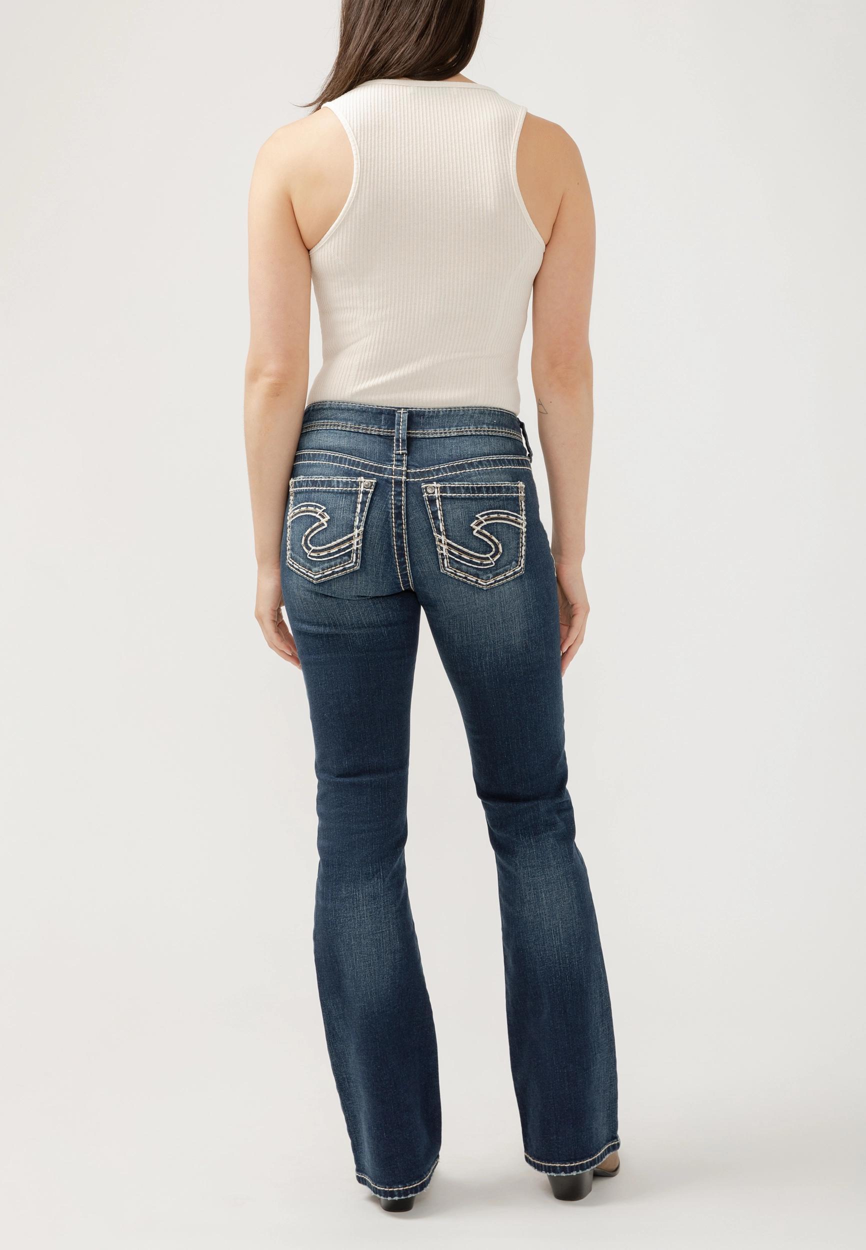 Silver Jeans Co. Silver Jeans Co. Womens Suki Curvy Mid Rise Thick Stitch Bootcut Jean Blue Denim Size 33 - Maurices Product Image