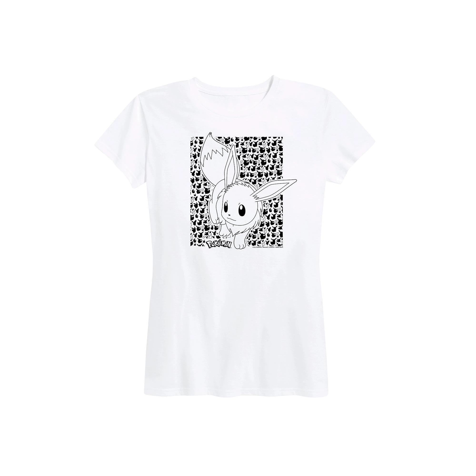 Womens Pokemon Eevee Pattern Graphic Tee Product Image