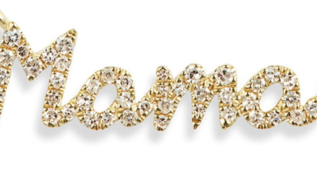 MEIRA T Mama Diamond Embellished Pendant Necklace In Gold Product Image