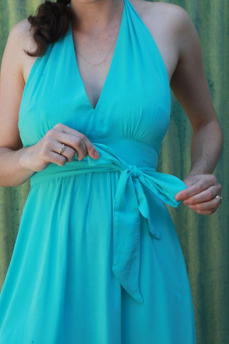 Monroe Dress in Sea Foam Challis Product Image