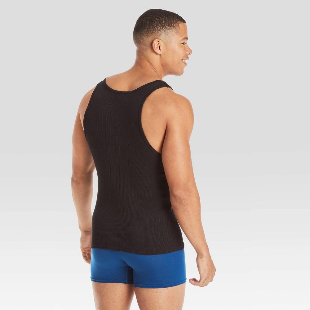 Hanes Premium Men's Comfort Tank Top Undershirt 5pk - Black M: Tagless, Moisture Wicking Product Image