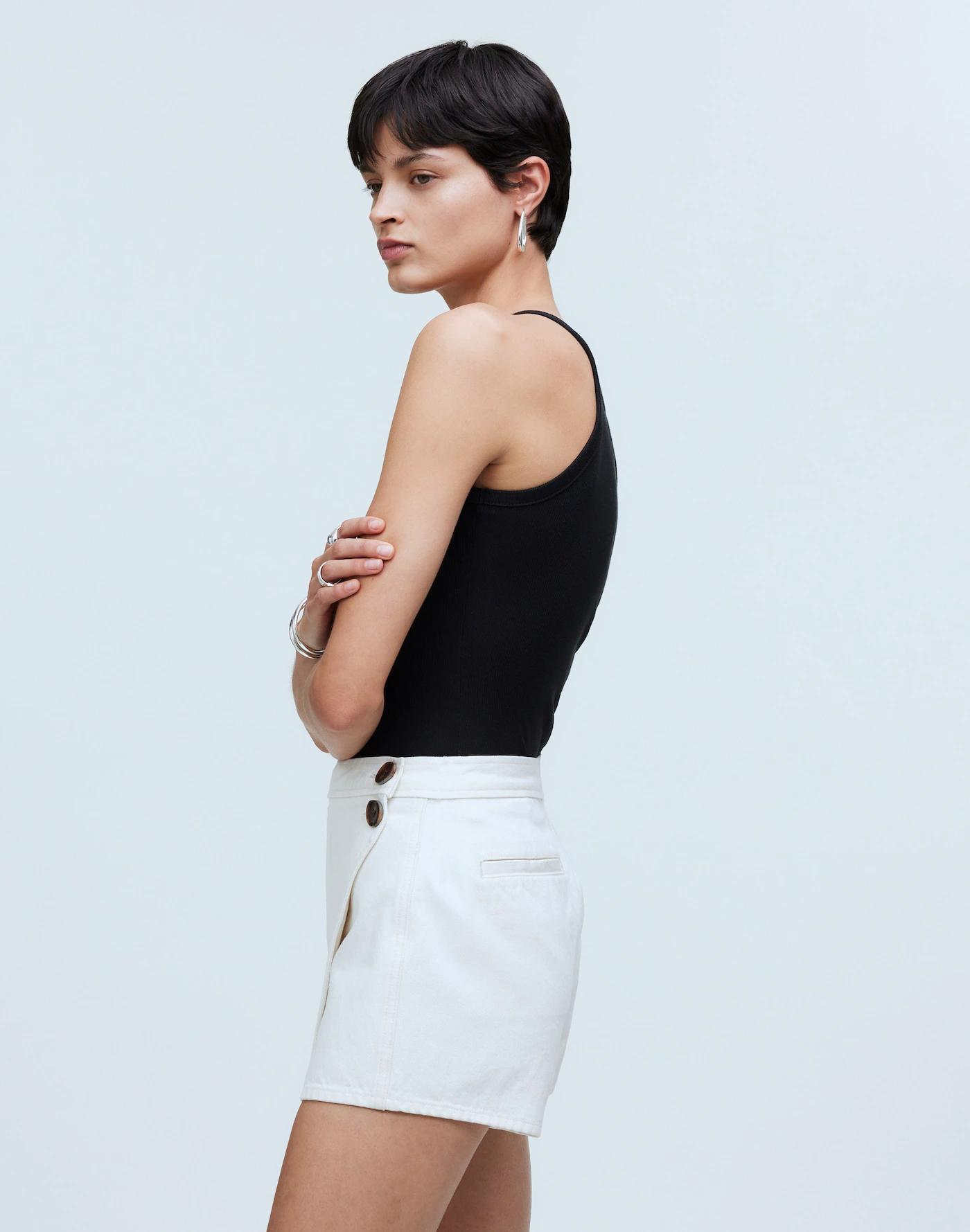 Denim Wrap Mini Skort Product Image
