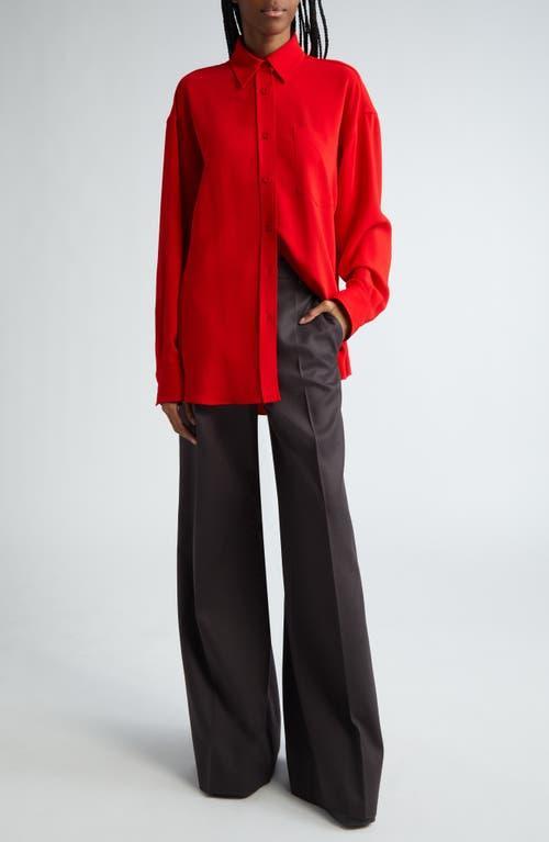 STELLA MCCARTNEY Oversize Button-up Shirt In Lipstick Red Product Image
