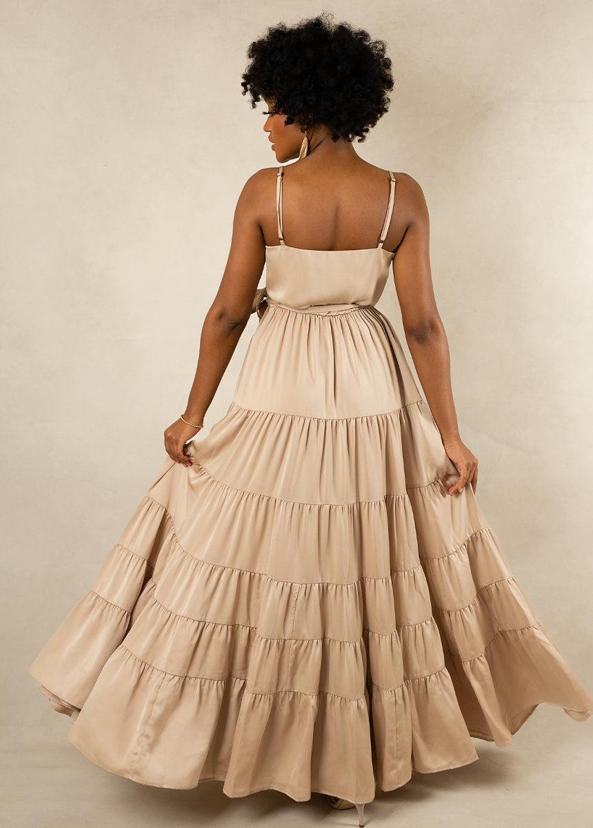 Zayla Dress in Champagne Female Product Image