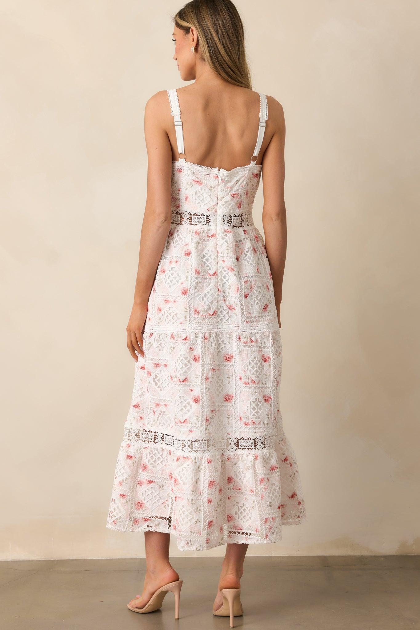 Classical Ballet White Embroidered Maxi Dress Product Image