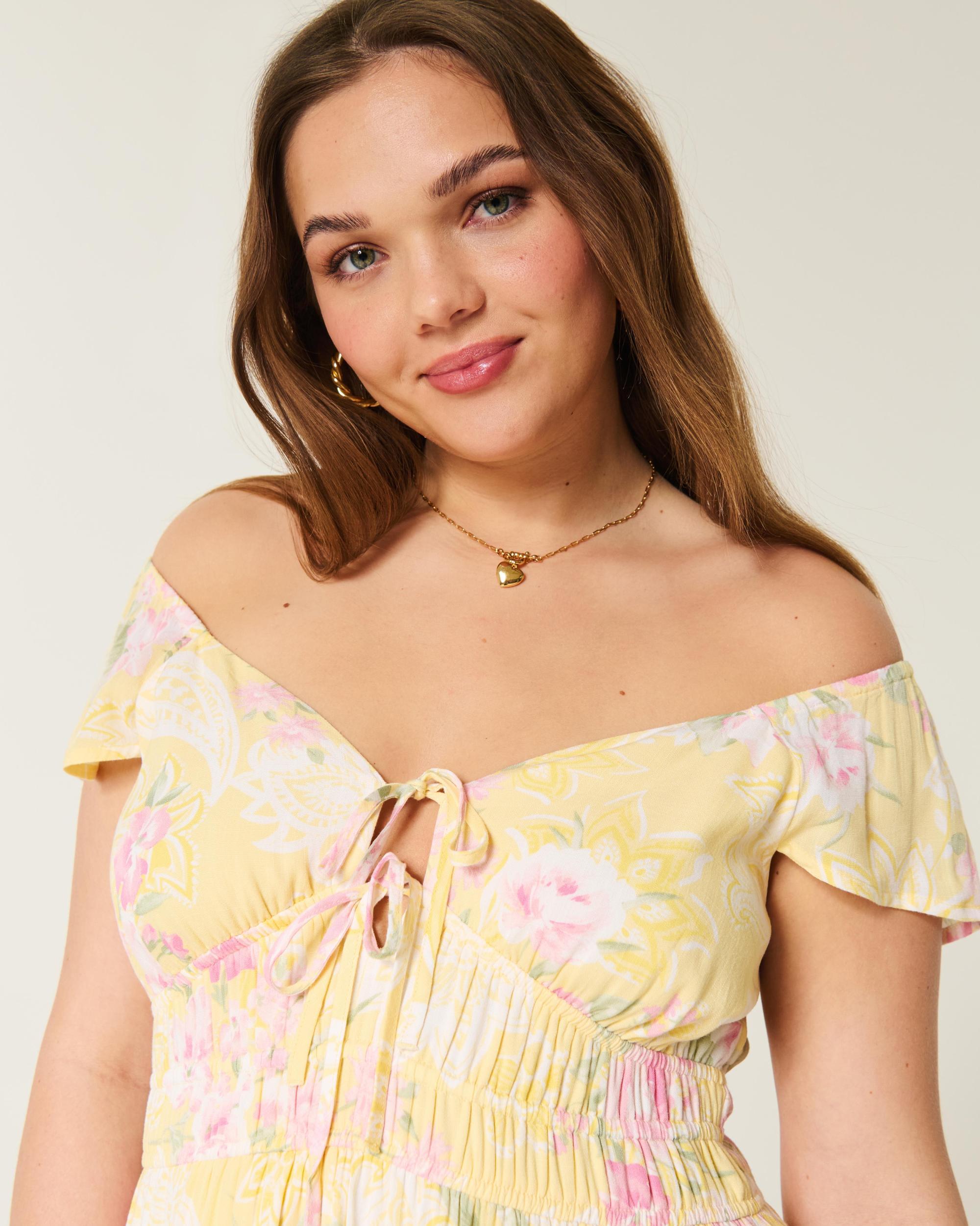 Flutter Sleeve Double-Tie Midi Dress Product Image