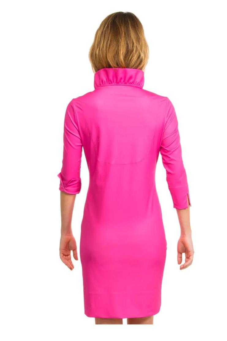3/4 Slv Ruffle Neck Dress Product Image