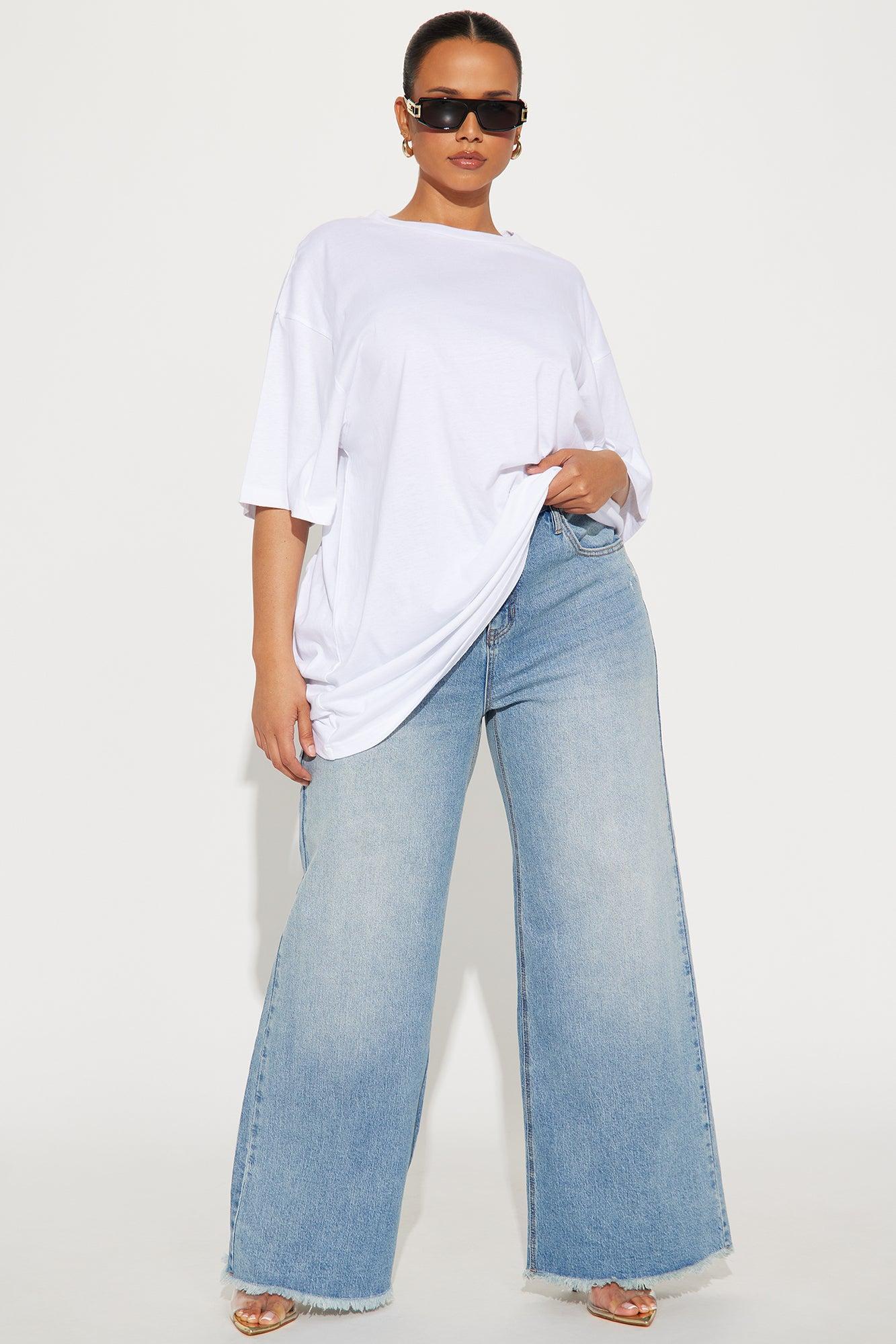 The Oversized Boyfriend Tee - White Product Image