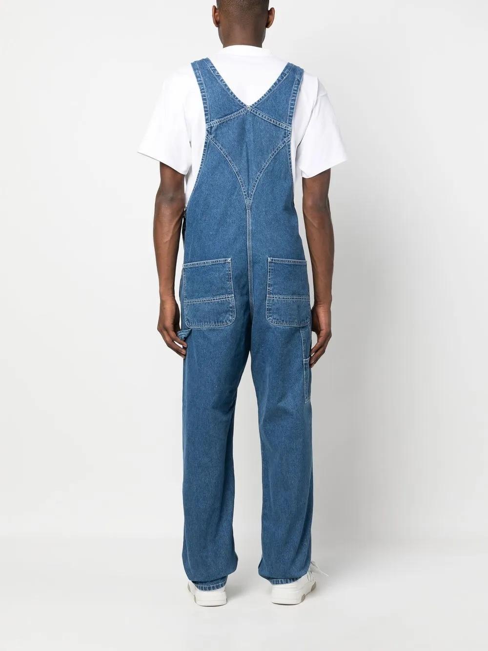 logo-patch straight-leg dungarees Product Image