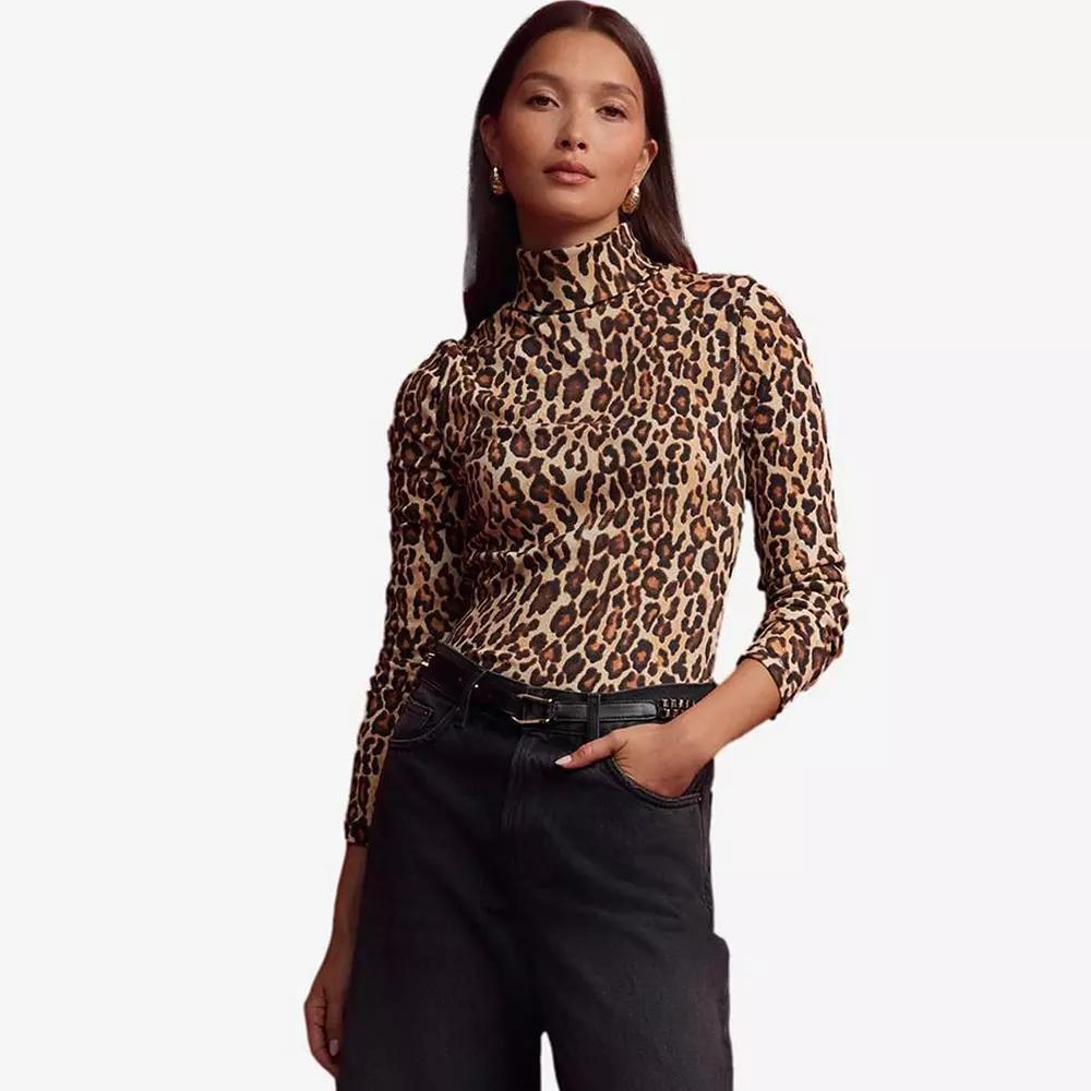 Women's NEXT Animal Print Roll Neck Top, Size: XL Product Image