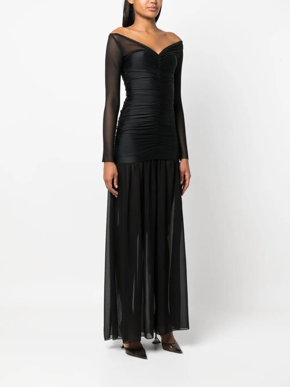 ruched tulle gown Product Image