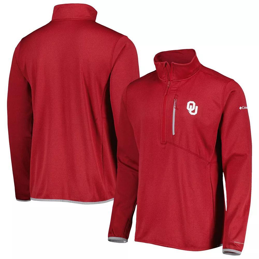 Men's Columbia Crimson Oklahoma Sooners Park View Omni-Wick Half-Zip Top, Size: Large, Red Product Image