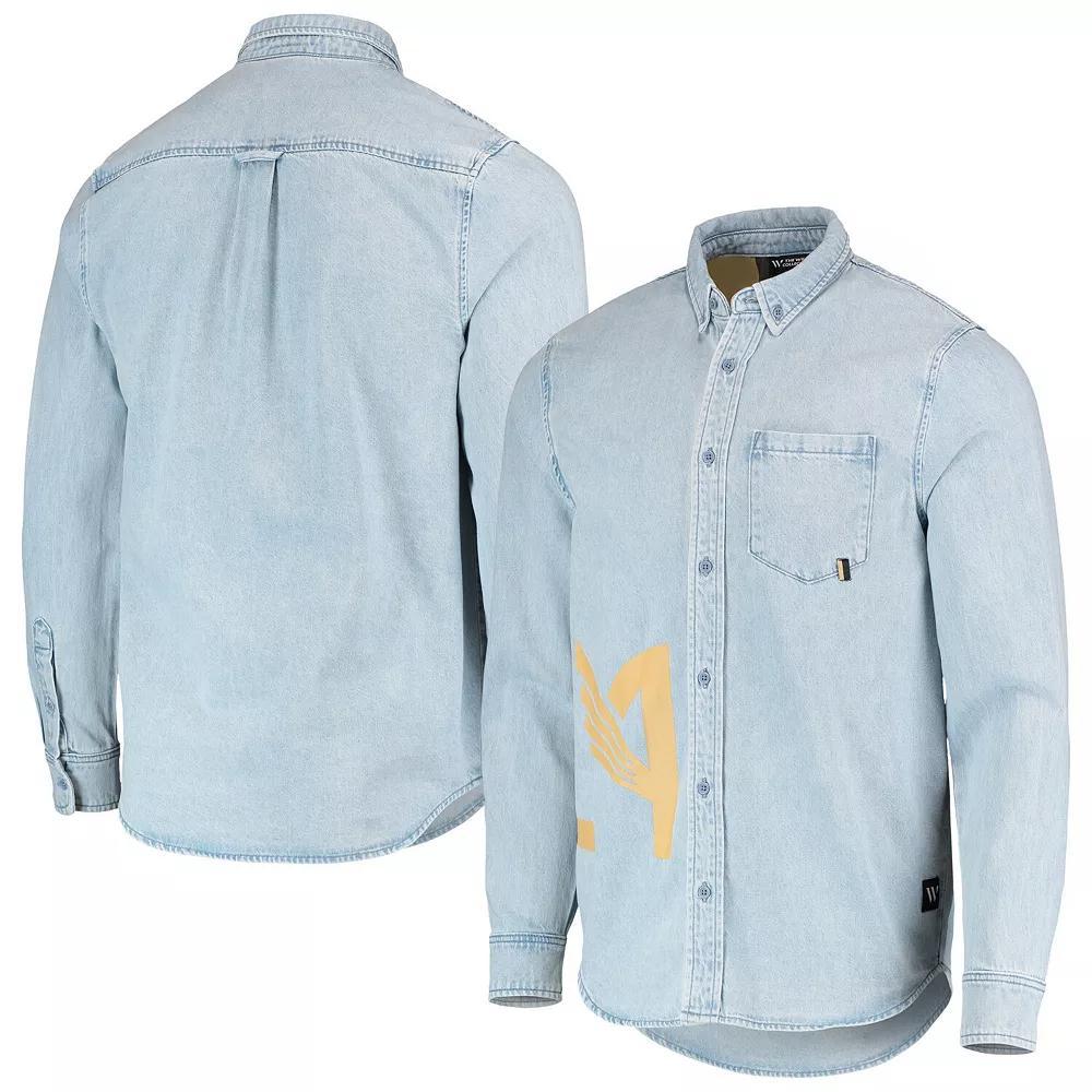 Mens The Wild Collective Blue LAFC Denim Button-Down Long Sleeve Shirt Product Image