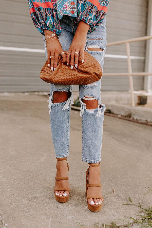 The Daisy Jane Faux Suede Heel In Camel Product Image