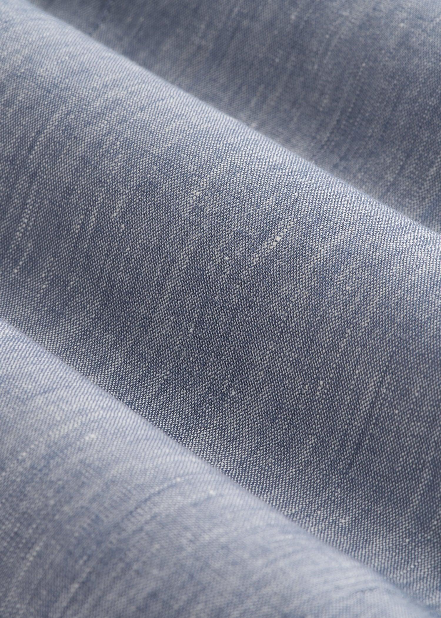 Stretch Linen Blazer for Tall Men in Navy Linen Product Image