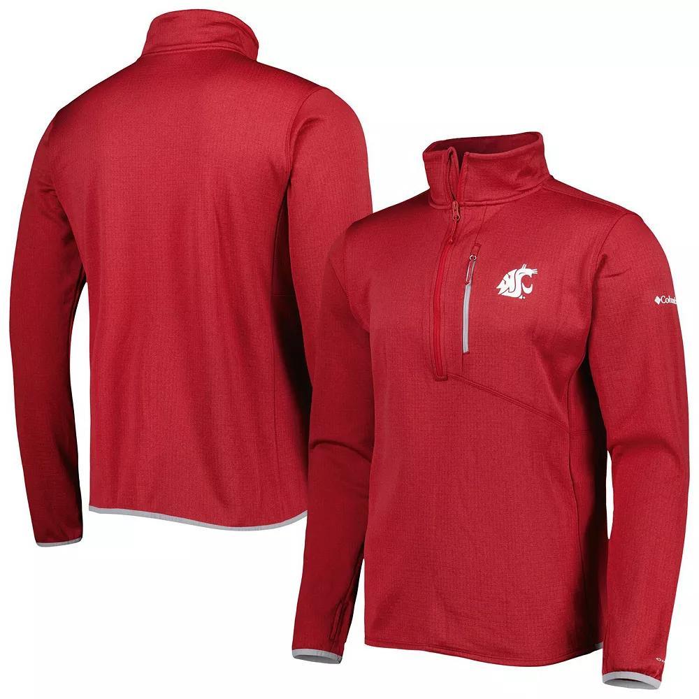 Men's Columbia Crimson Washington State Cougars Park View Omni-Wick Half-Zip Top, Size: 2XL, Wsc Red Product Image