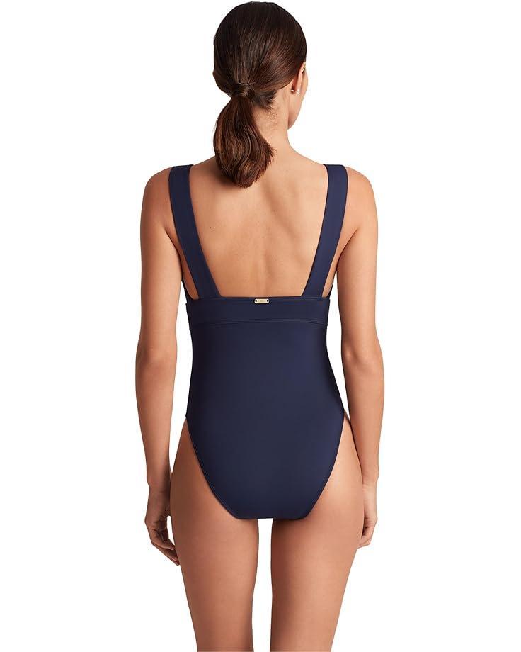 Pearl Over the Shoulder Cross Front One-Piece Product Image
