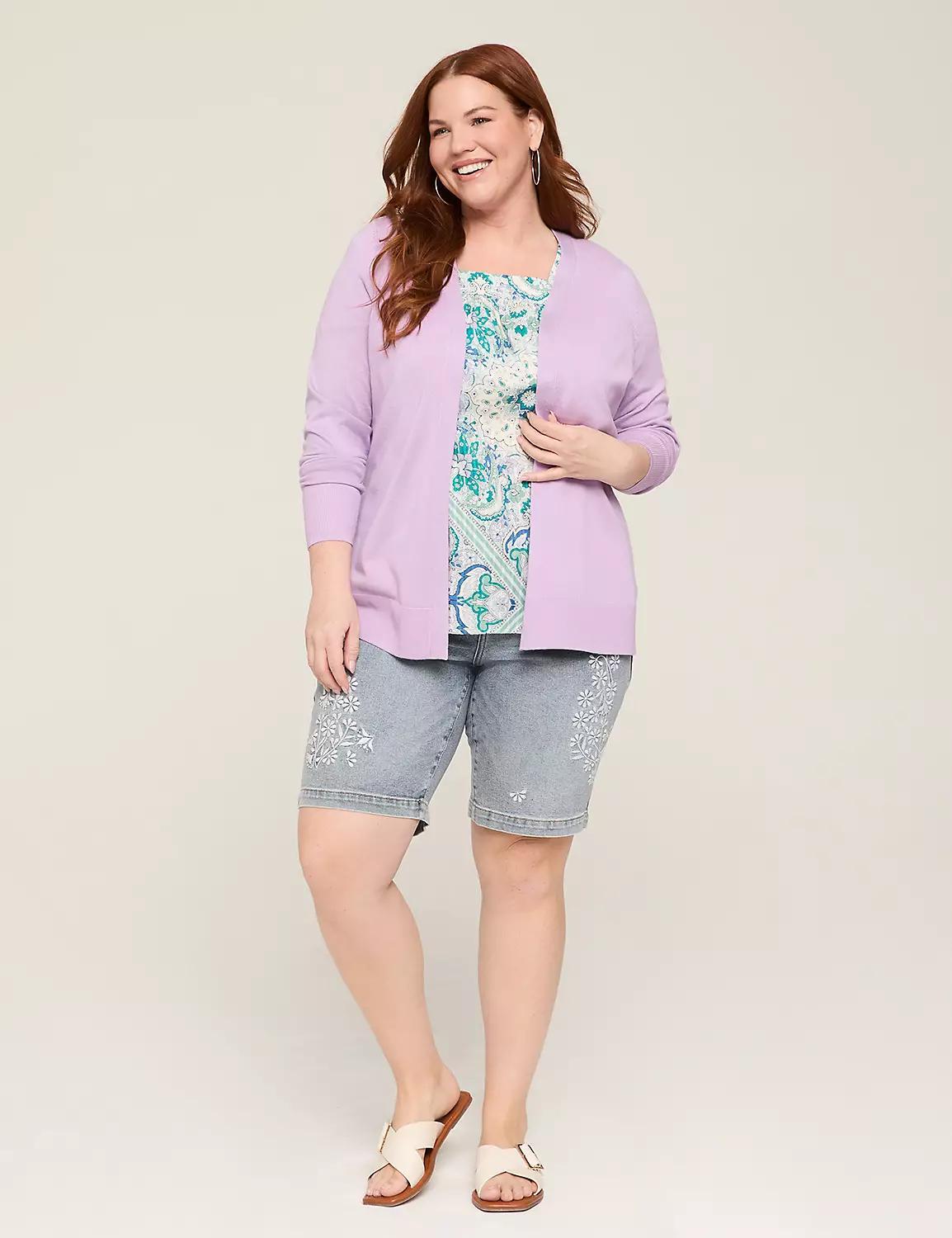 Modern Long-Sleeve Open-Front Cardigan Product Image