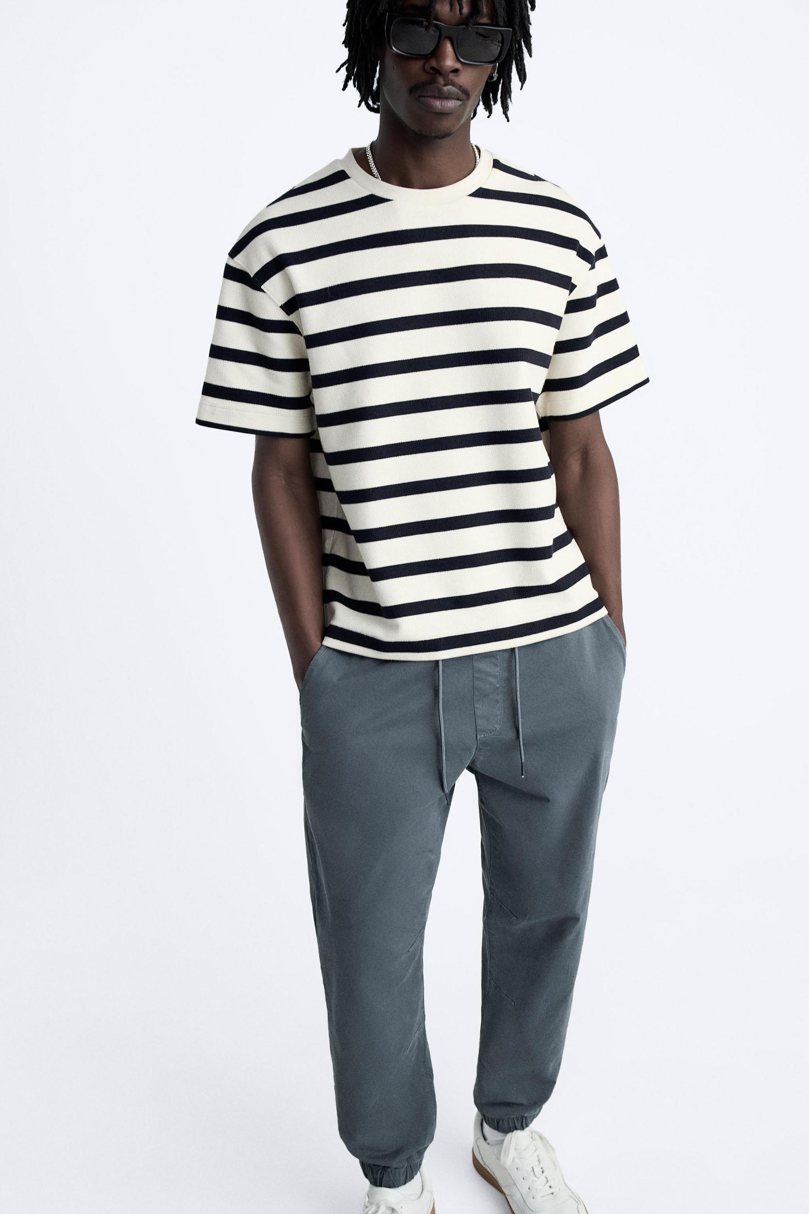WASHED JOGGER-WAIST PANTS Product Image
