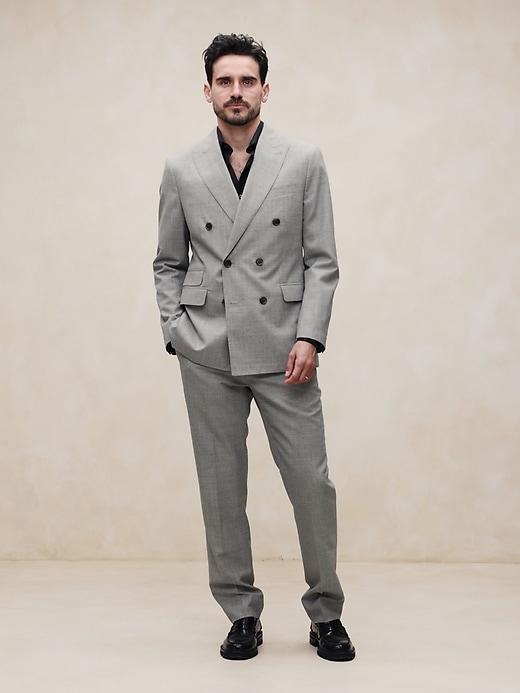Signature Italian Rustico Double-Breasted Suit Jacket Product Image