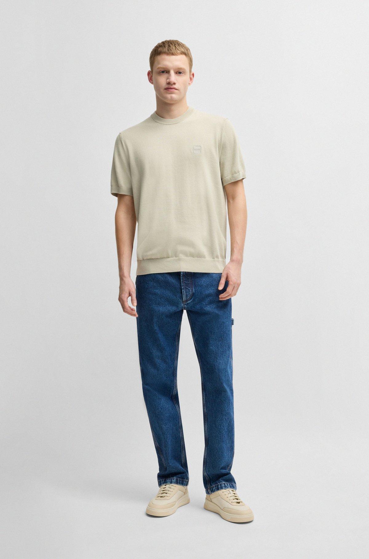 Knit T-shirt in cotton and cashmere Product Image