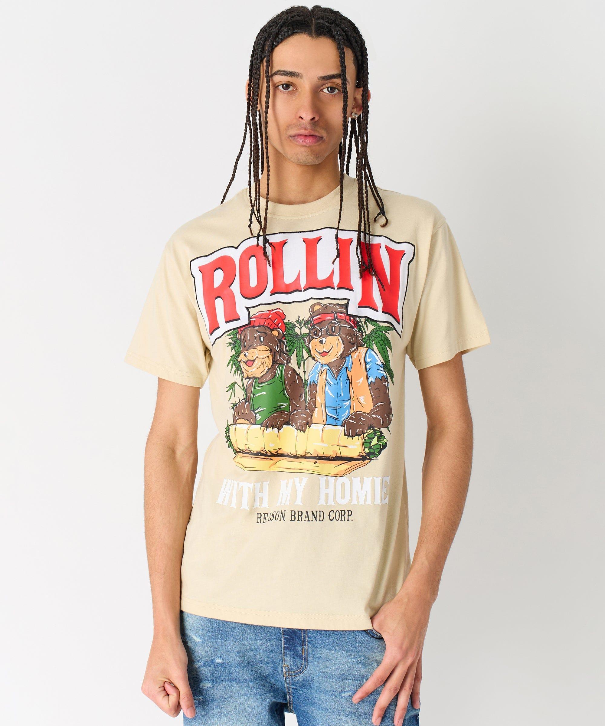Cheech & Chong Rollin Homies Short Sleeve Tee - Khaki Product Image