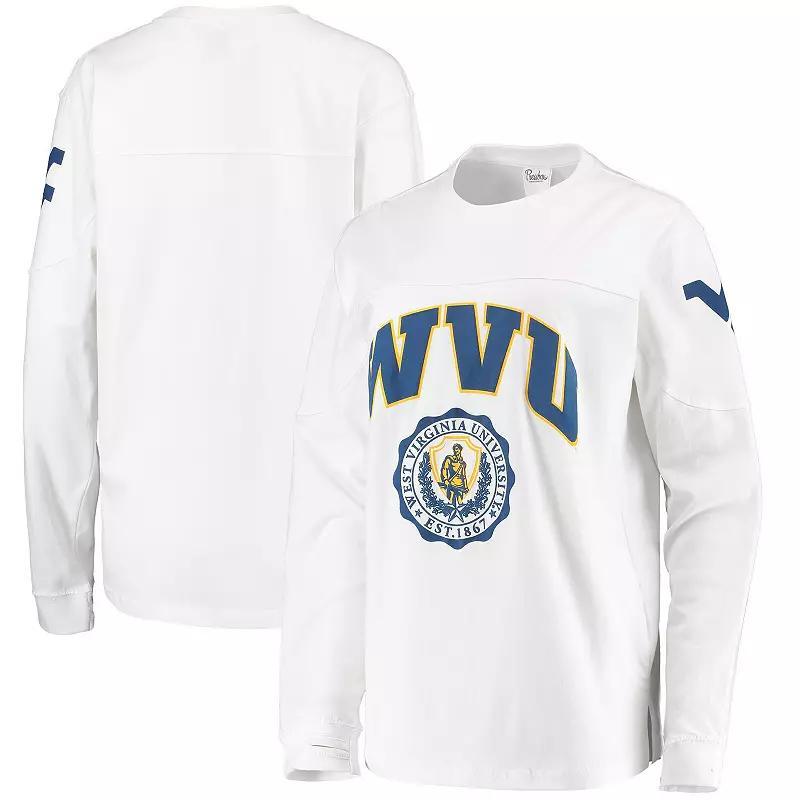 Women's Pressbox White West Virginia Mountaineers Edith Long Sleeve T-Shirt, Size: XL Product Image