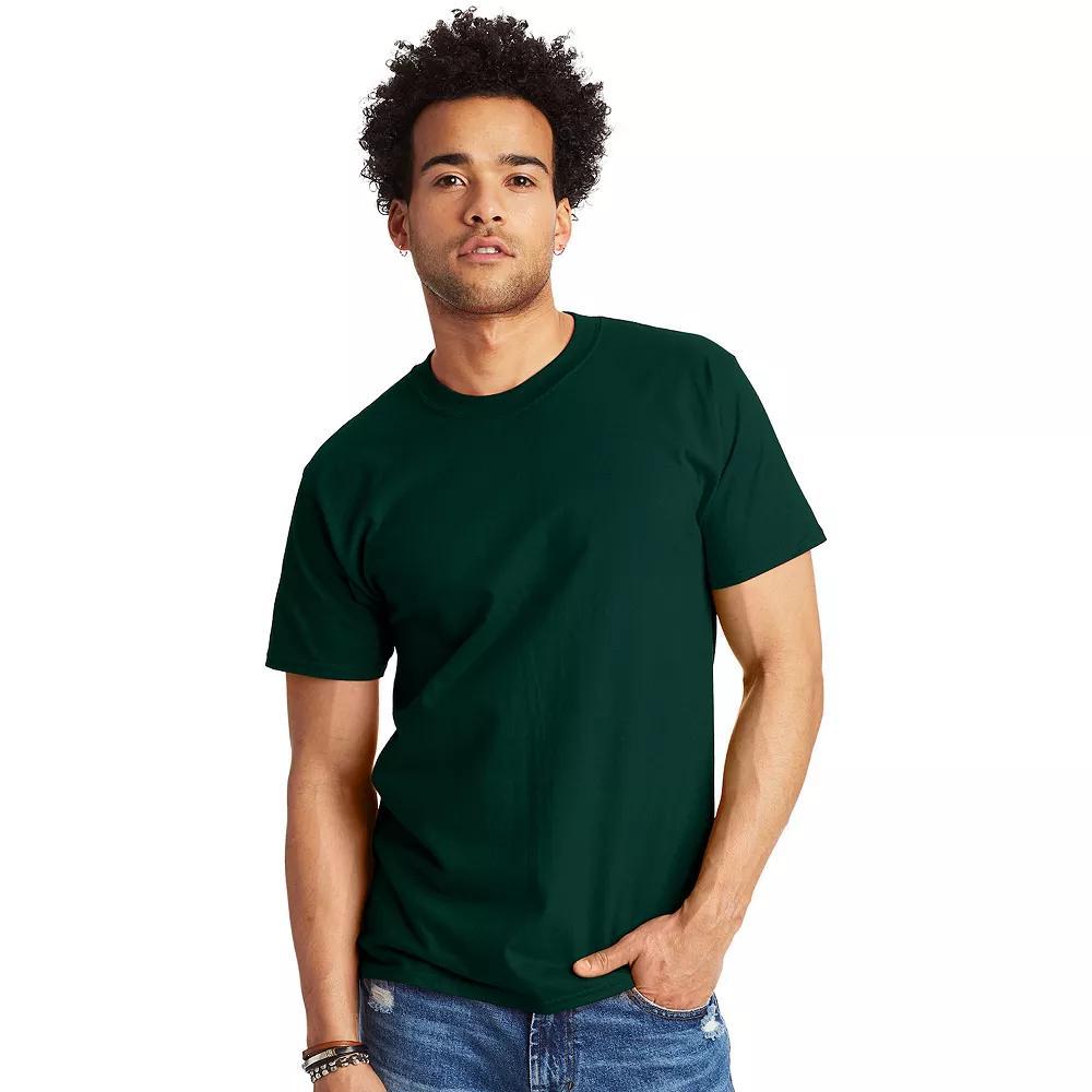 Big & Tall Hanes® Beefy-T Heavyweight Cotton Tee, Men's, Size: 3XL, Deep Red Product Image