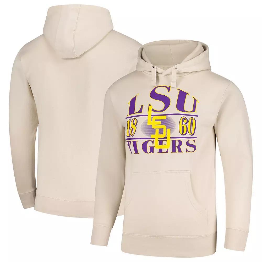 Men's  Tan LSU Tigers Upper Arch Letters Pullover Hoodie, Size: 3XL, Beige Product Image